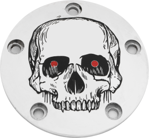 TC TIMER COVER SKULL CHROME