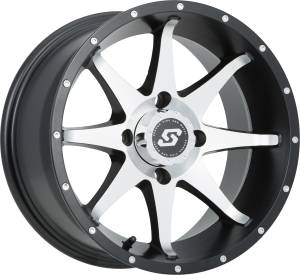 STORM WHEEL 12X7 4/137 5+2 (+10MM) BLK/MACHINED