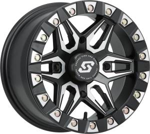 SPLIT 6 BDLK WHEEL 14X10 4/110 5+5 (0MM) BLK/MACHINED