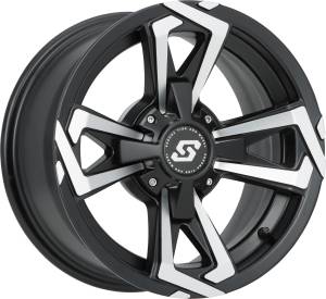 RIOT WHEEL 12X7 4/110 5+2 (+10MM) BLK/MACHINED