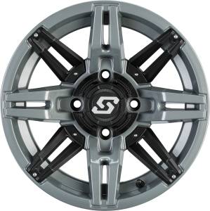 RUKUS LE WHEEL 14X7 4/137 5+2 (+10MM) BLK/STEALTH GREY