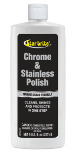 CHROME & STAINLESS POLISH 8 OZ 12/CASE