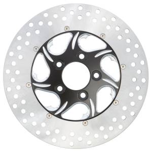 2PC FRONT LEFT FLOW DISC BLACK 11.5"