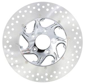 2PC REAR RIGHT FLOW DISC CHROME 11.8"