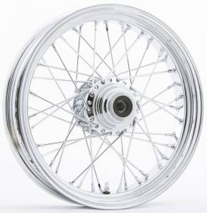 FR 40-SPK SD CHROME 16X3.5 FLST-HUB 3/4" AXL PRE 99