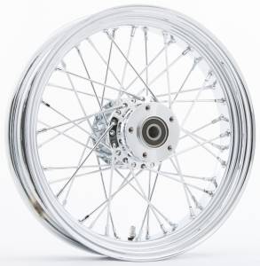 FR 40-SPK DD CHROME 16X3.5 FLT-HUB 3/4" AXL PRE 99