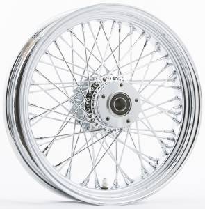 FR 60-SPK DD CHROME 16X3.5 FLT-HUB 1" AXL 00 LTR