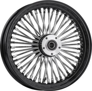 FR 48-SPK DD BLACK 16X3.5 FLT-HUB 1" AXL 00 LTR