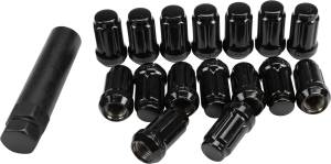 12MMX1.50 LOCK STYLE LUG NUTS BLACK W/KEY 16/PK