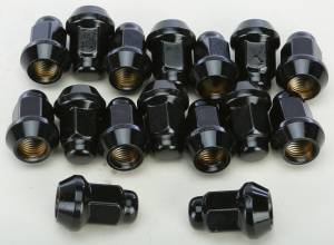 LUG NUTS BLACK POL 3/8"-24 60' TAPERED 16/PK