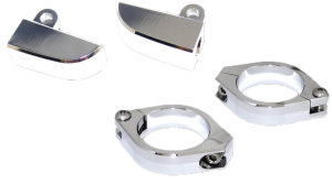 TURN SIGNAL HOLDER SET M8 38-41MM CHROME