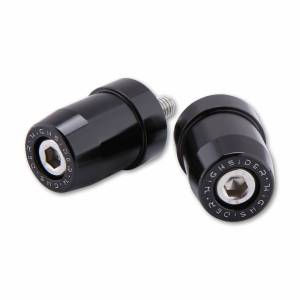 BAR ENDS M8 THREAD PAIR BLACK KAW