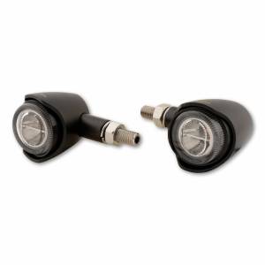 AKRON-X LED TURN SIGNAL PAIR SMOKED LENS BLACK