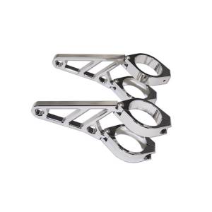 CNC HEADLIGHT BRACKET SET 38-41MM CHROME