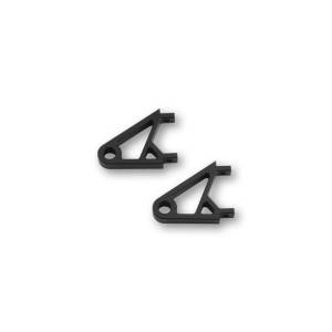 CNC HEADLIGHT BRACKET EXTRA SHORT PAIR BLACK