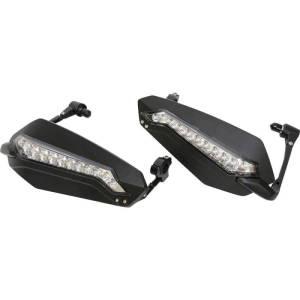 HAND GUARDS WITH LED DRL BLACK PAIR