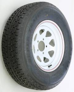 TRAILER TIRE AND WHEEL ASSEMBLY WHITE