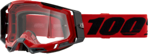 RACECRAFT 2 GOGGLE RED CLEAR LENS