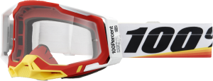 RACECRAFT 2 GOGGLE ARSHAM RED CLEAR LENS