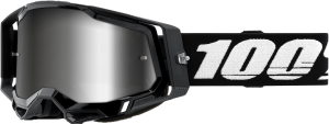 RACECRAFT 2 GOGGLE BLACK MIRROR SILVER LENS