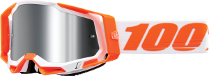 RACECRAFT 2 GOGGLE ORANGE MIRROR SLVR FLASH LENS