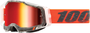 RACECRAFT 2 GOGGLE SCHRUTE MIRROR RED LENS