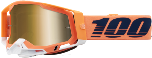 RACECRAFT 2 GOGGLE CORAL MIRROR TRUE GOLD LENS