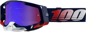 RACECRAFT 2 GOGGLE REPUBLIC MIRROR RED/BLUE LENS