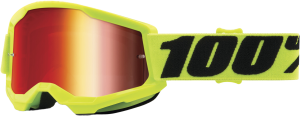 STRATA 2 JUNIOR GOGGLE FLUO YELLOW MIRROR RED LENS