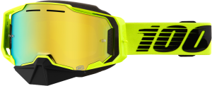 ARMEGA SNOWMOBILE GOGGLE NUCLEAR CITRUS MIRROR GOLD LEN