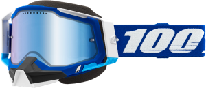 RACECRAFT 2 SNOWMOBILE GOGGLE BLUE MIRROR BLUE LENS