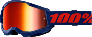 STRATA 2 GOGGLE NAVY MIRROR RED LENS