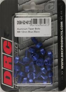 ALUMINUM TAPER BOLTS BLUE M6X12MM 20/PK