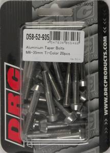 ALUMINUM TAPER BOLTS TITANIUM M6X35MM 20/PK