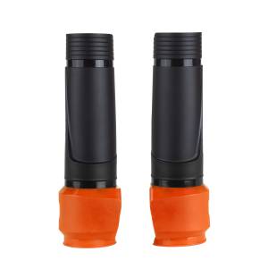 UPPER FORK W/CLAMP PROTECTOR BLACK/ORANGE