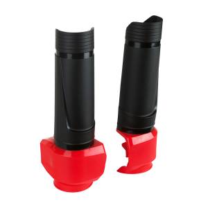 UPPER FORK W/CLAMP PROTECTOR BLACK/RED