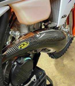 PIPE GUARD CARBON FIBER KTM/HUS