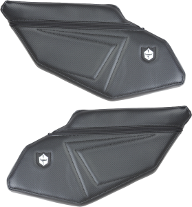 STOCK REAR DOOR KNEE PADS WITH STORAGE BLACK STITCHING P