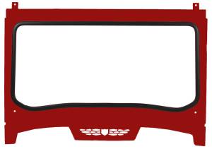 ASYLUM FRONT WINDSHIELD W/PCKT PERFORMANCE RED