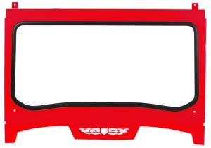 ASYLUM FRONT WINDSHIELD W/PCKT RED