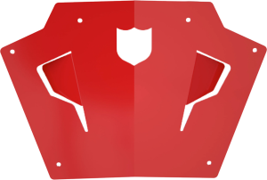 FRONT SPORT BUMPER SKID PLATE RED POL