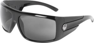 SHIELD SUNGLASSES JET BLACK W/ GREY LENS