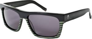 VICEROY SUNGLASSES BLACK GREEN STRIPE W/GREY LENS