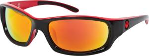 CHROME 2 SUNGLASSES JET W/RED ION LENS