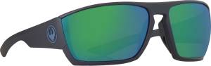 CUTBACK SUNGLASSES MATTE BLACK H2O W/GREEN ION POLAR LENS