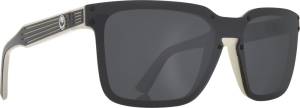 MANSFIELD SUNGLASSES BLACK WHITE W/GREY LENS