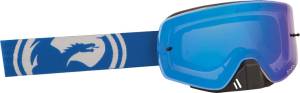 NFXS GOGGLE BLUE-WHITE SPLIT W/BLUE STEEL ION LENS