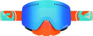 NFXS SNOW GOGGLE VERT W/BLUE STEEL LENS