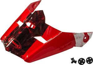 VISOR W/SCREWS DOMINANT MX-46 RED/BLACK/WHITE MD-2X