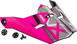 VISOR W/SCREWS MEGA MX-46Y MATTE BLACK/NEON PINK YS-YL